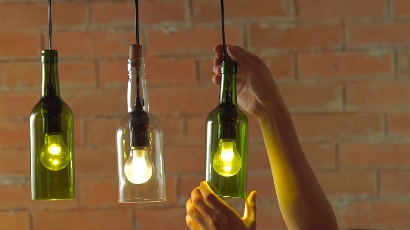 Lamps with Glass Bottles
